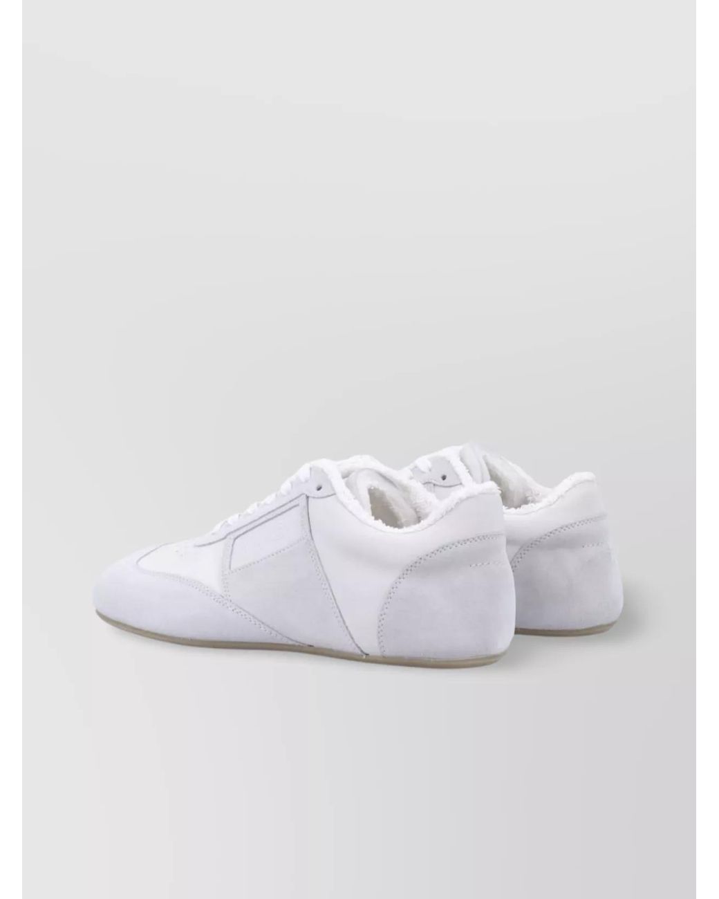 MM6 by Maison Margiela White Leather Low-Top Sneakers for men