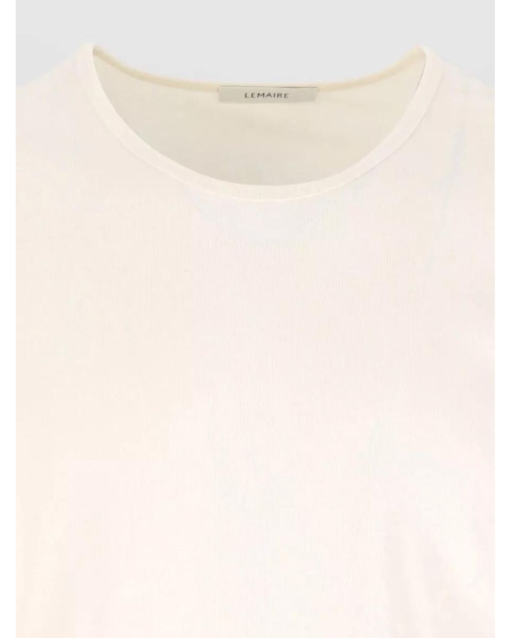 Lemaire Natural Cotton Short-Sleeve T-Shirt for men