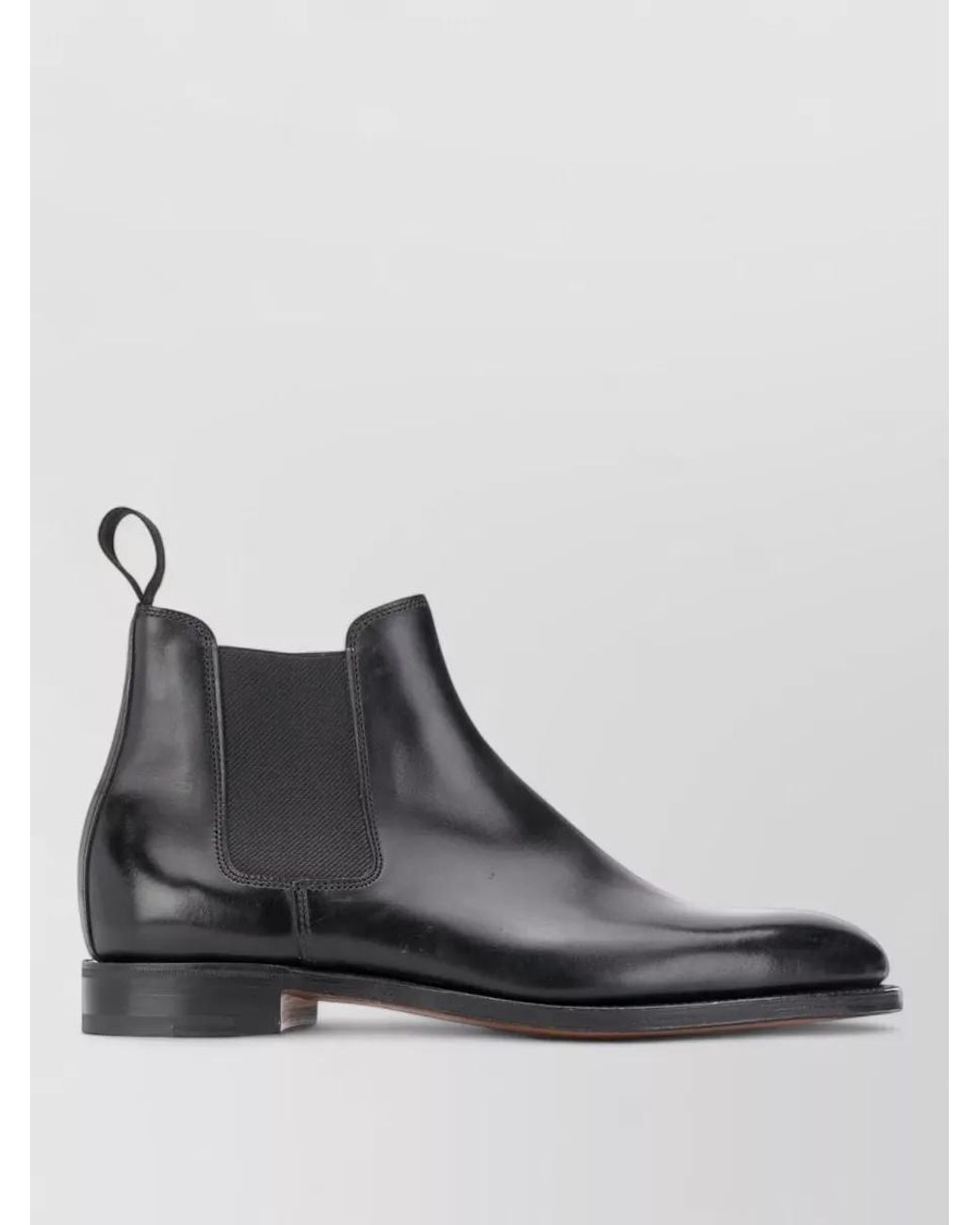 John Lobb Black Leather Chelsea Boots for men