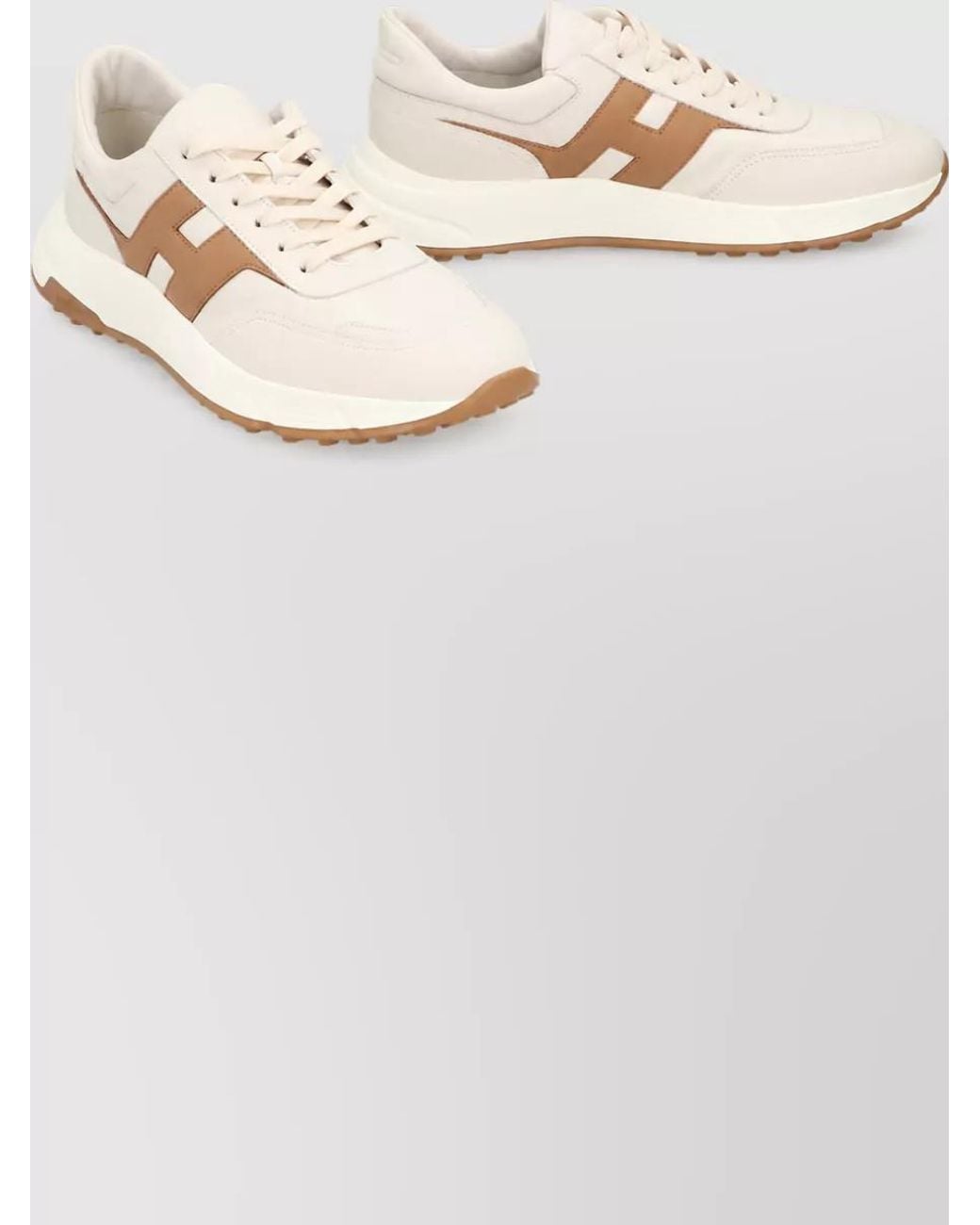 Hogan White Leather Low-Top Sneakers for men