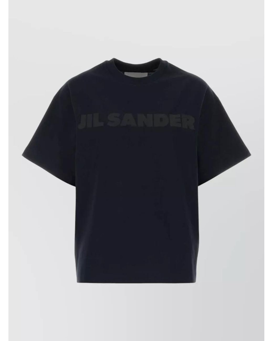 Jil Sander Blue Cotton Logo T-Shirt