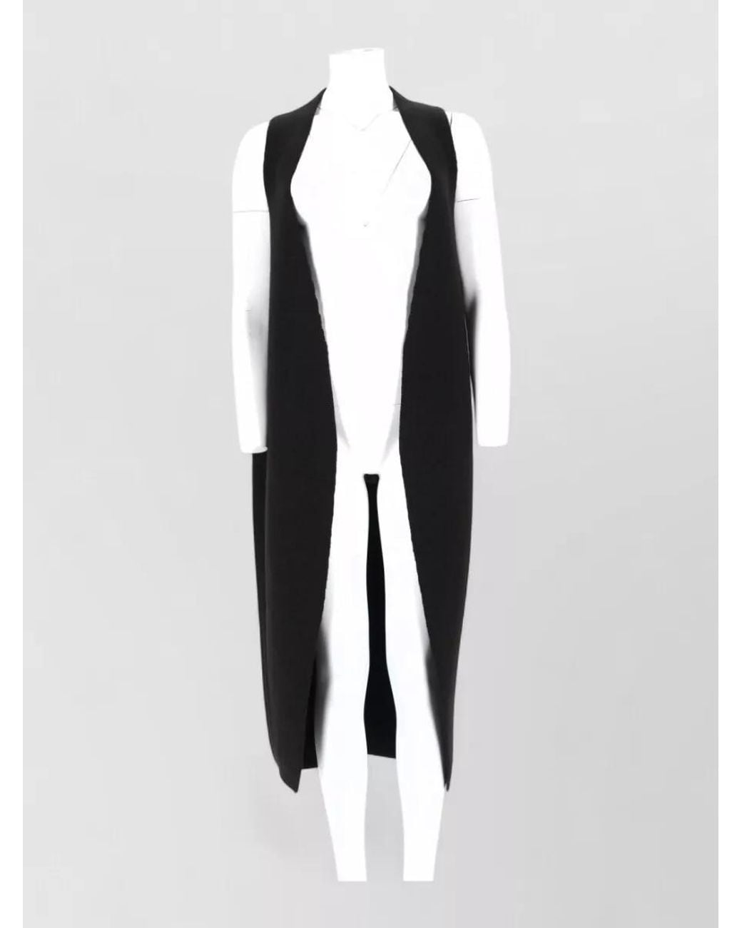 Rick Owens Black Virgin Wool Midi Dress