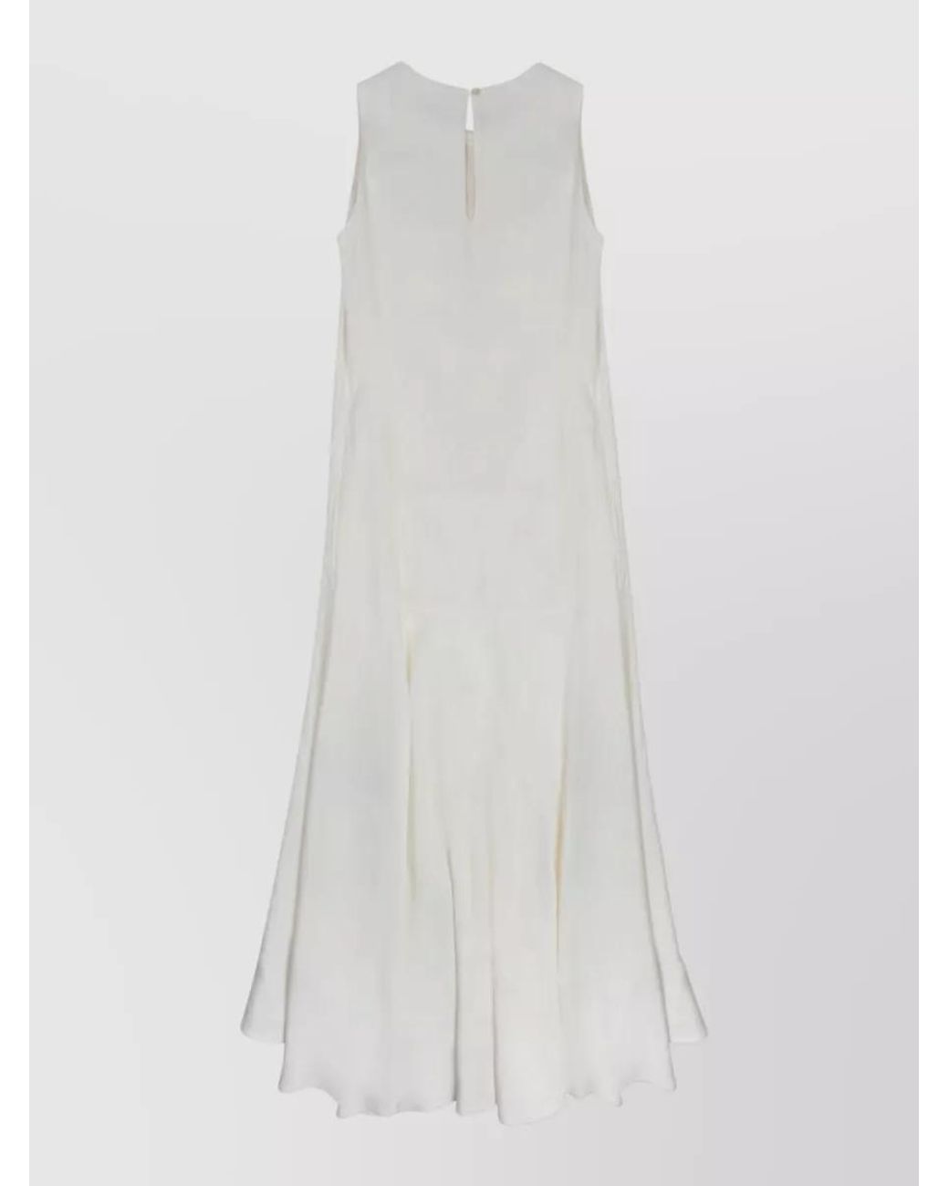 P.A.R.O.S.H. White Sleeveless Midi Dress