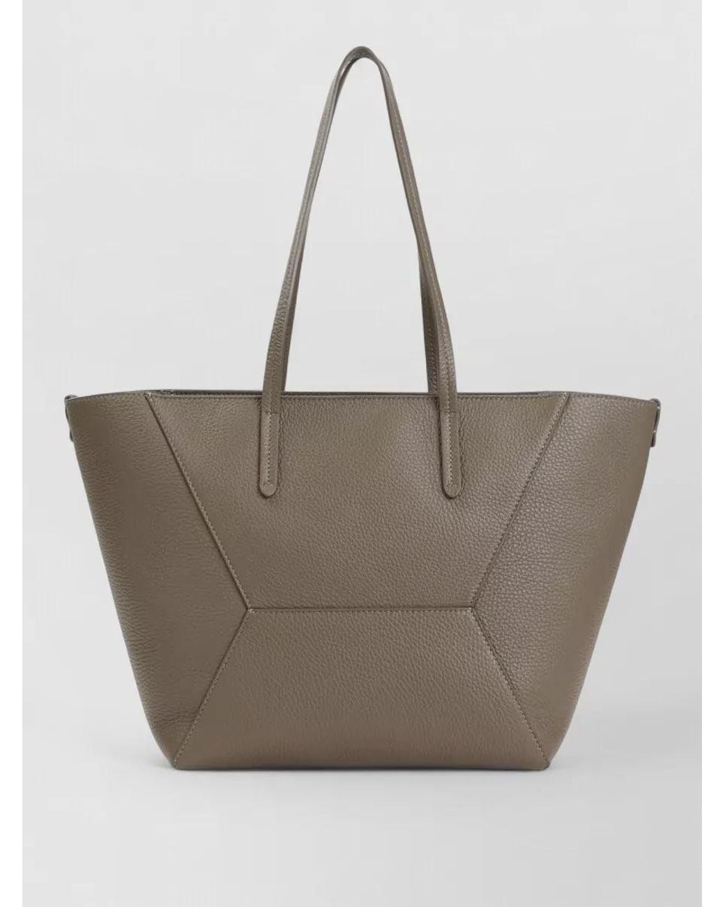 Brunello Cucinelli Multicolor Grained Leather Shoulder Bag