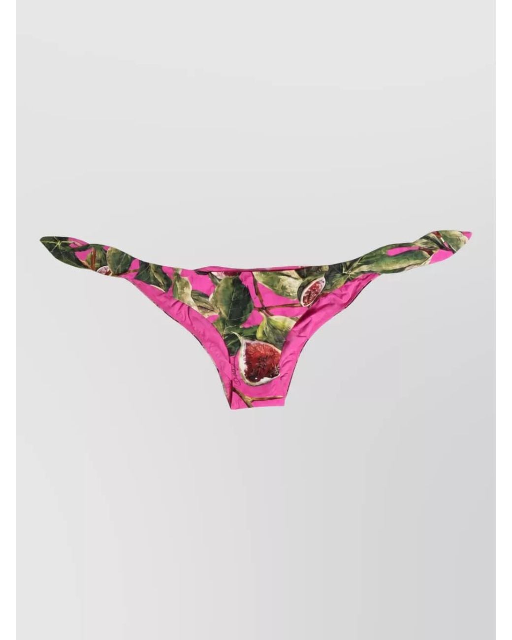 Dolce & Gabbana Pink Fig Print Bikini Briefs
