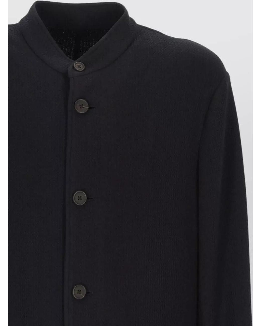 Emporio Armani Blue Single-Breasted Coat for men