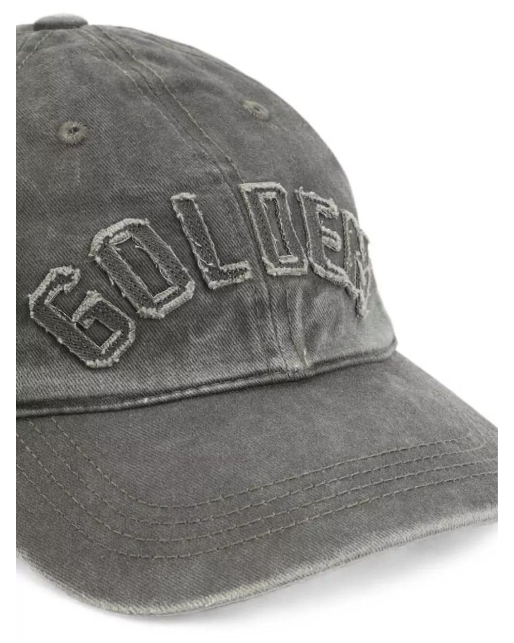 Golden Goose Deluxe Brand Gray Cotton Logo Baseball Cap