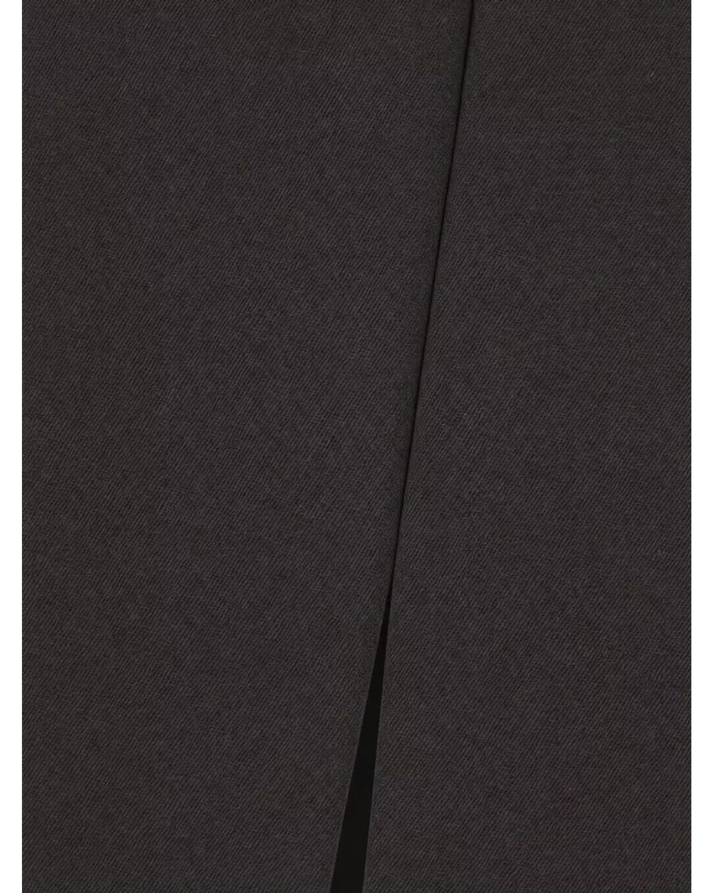 Giorgio Armani Black Virgin Wool Midi Dress