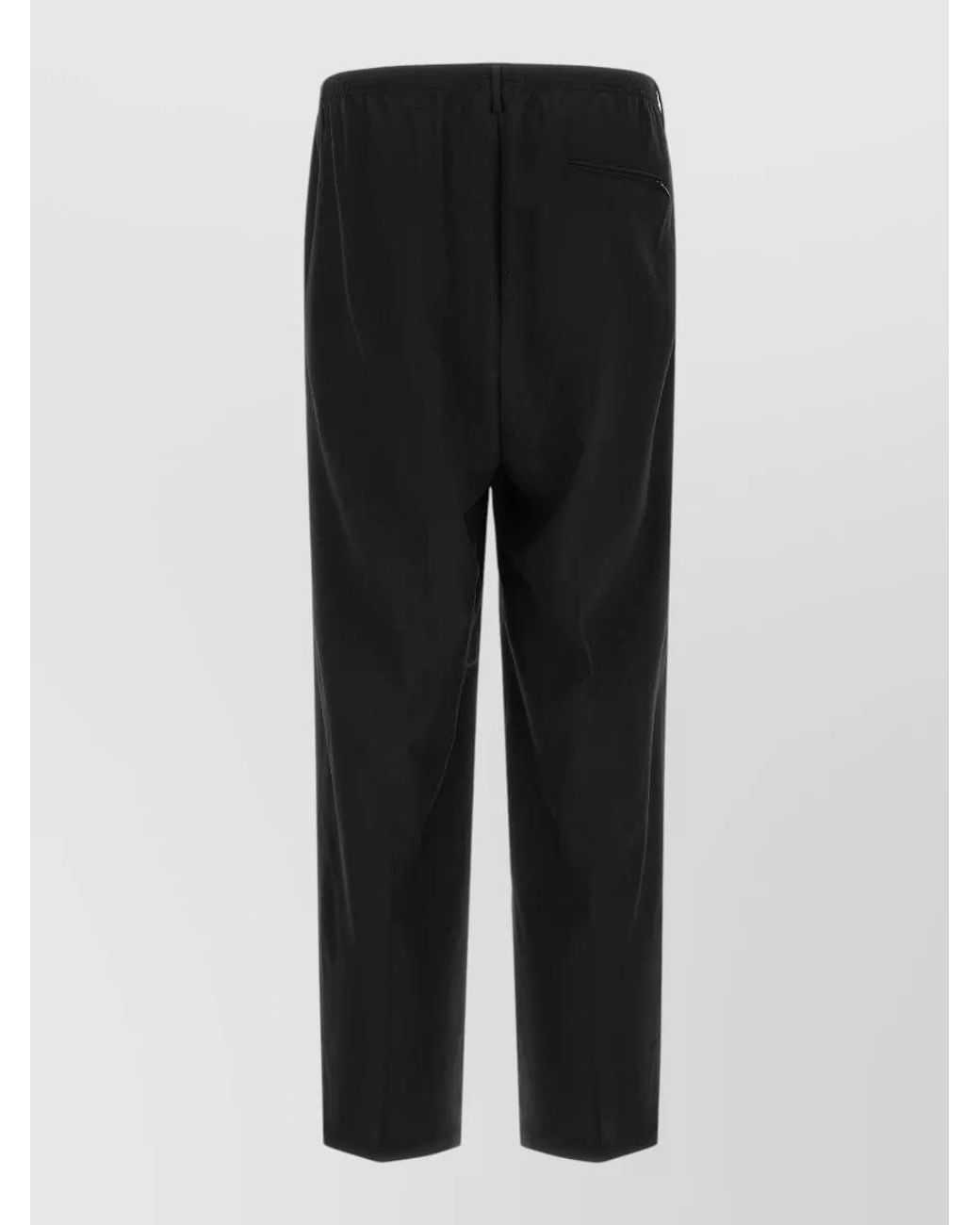 Cellar Door Black Virgin Wool Straight-Leg Trousers for men