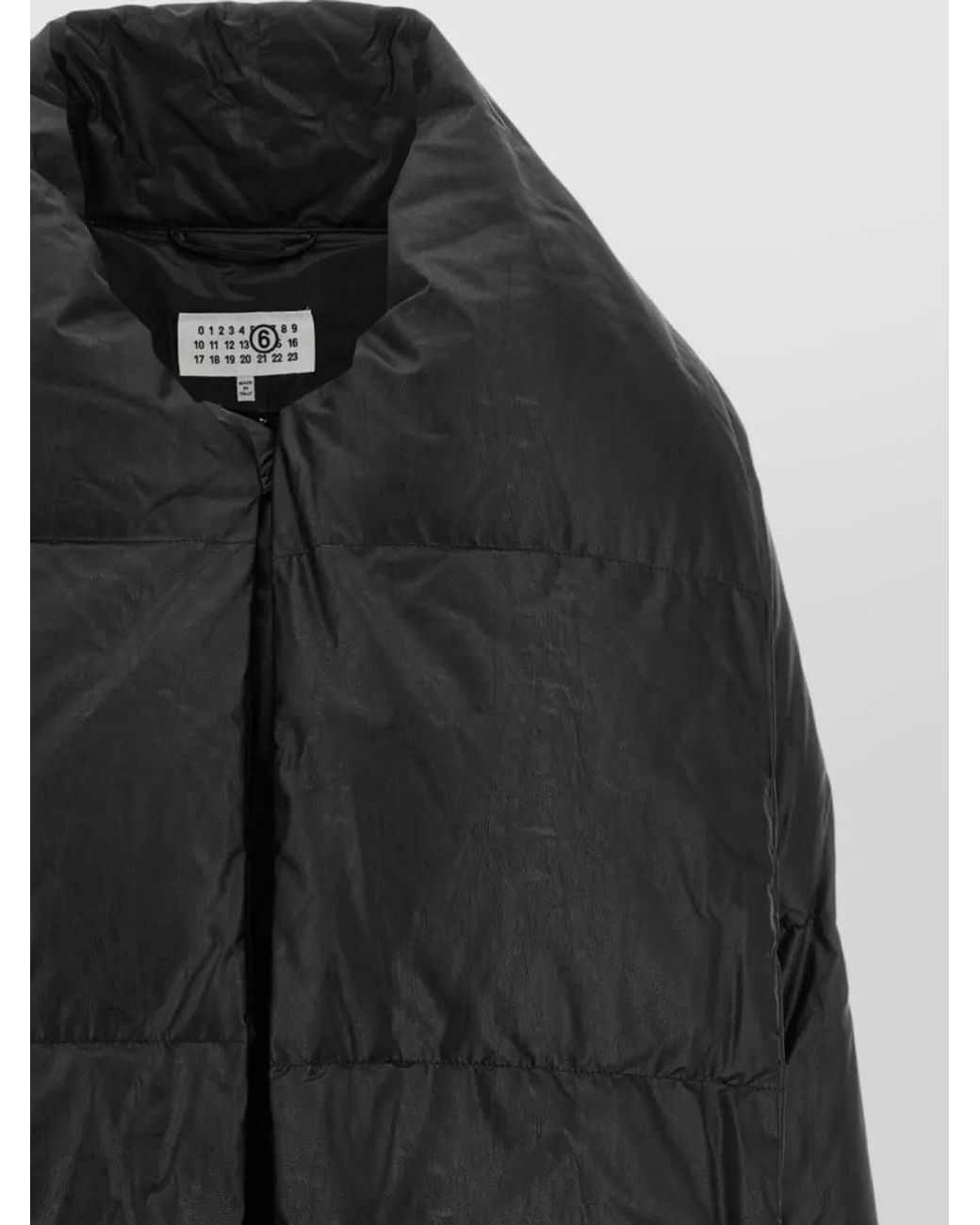 MM6 by Maison Margiela Black Down Quilted Long Puffer Jacket