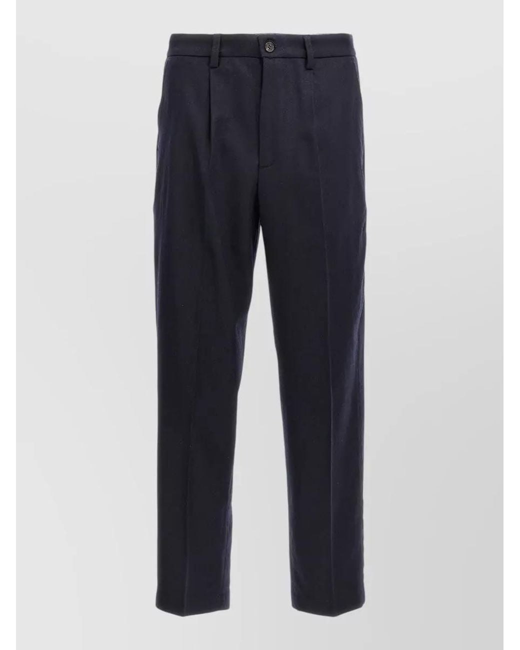 Department 5 Blue Wool Blend Straight-Leg Trousers for men