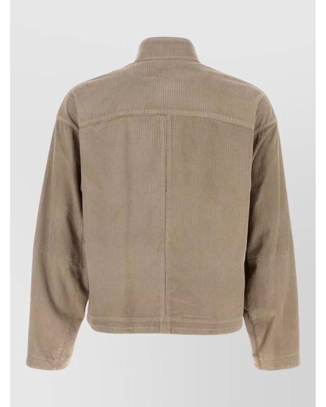 Emporio Armani Natural Suede Single-Breasted Coat for men