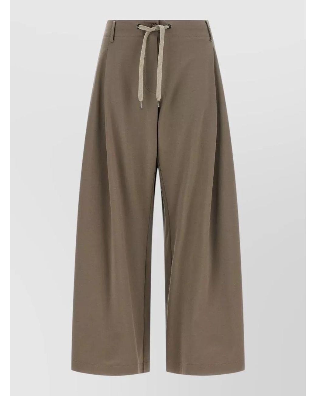 Brunello Cucinelli Multicolor Cropped Wide-Leg Trousers