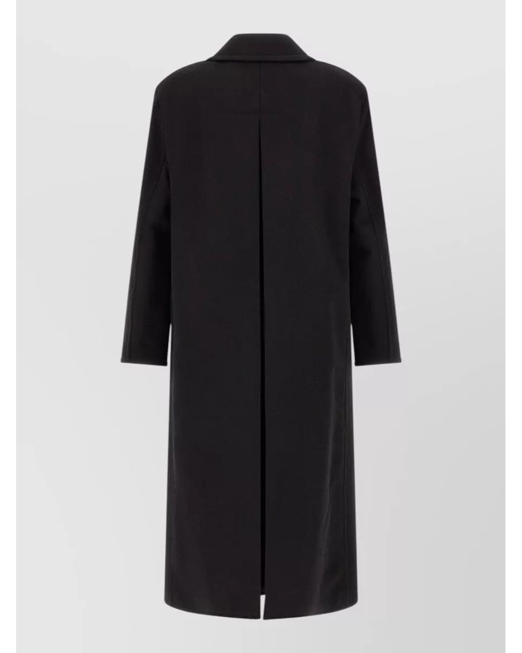 Tom Ford Black Cashmere Virgin Wool Double-Breasted Officer Coat for men