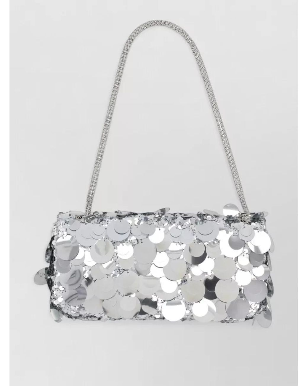 Rabanne White Sparkle Clutch Bag