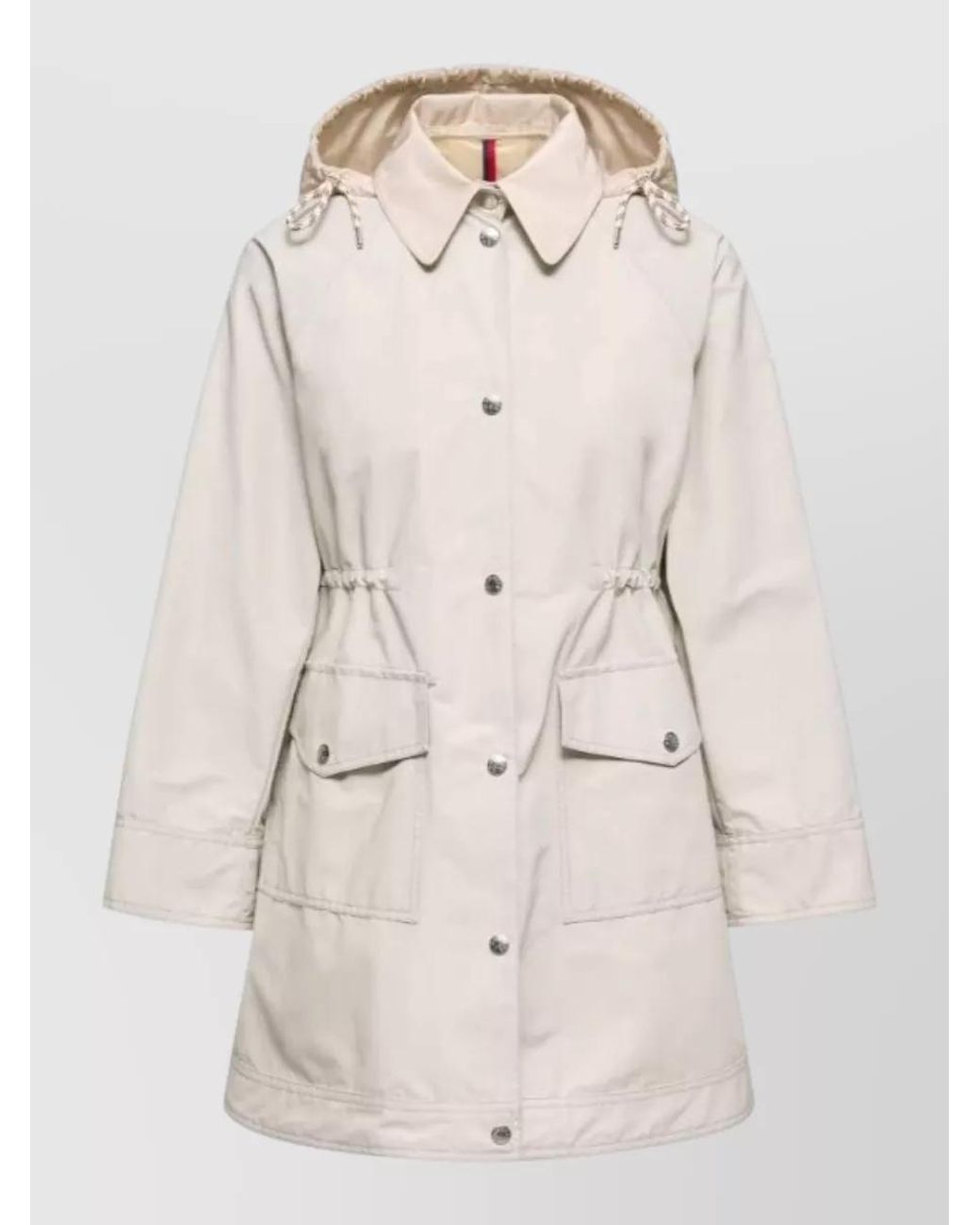 Moncler Natural Hooded Parka Coat