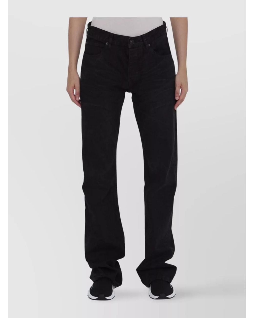 Balenciaga Black Low-Rise Straight-Leg Jeans