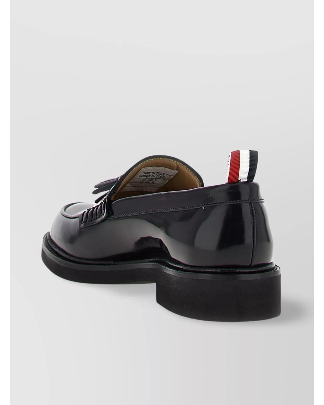 Thom Browne Black Leather Tassel Loafers