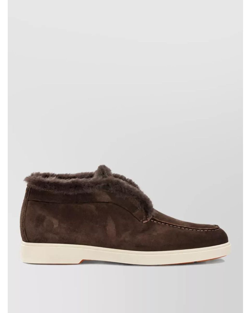 Santoni Brown Suede Leather Boots