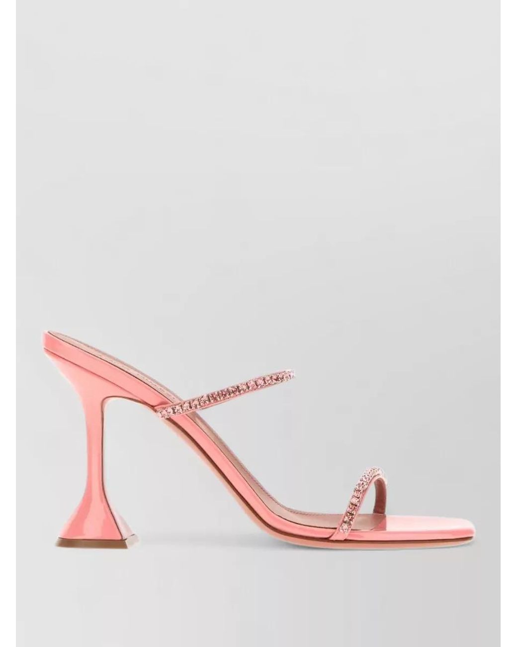 AMINA MUADDI Pink Leather Mules