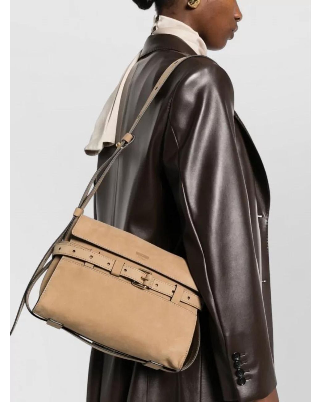Moschino Natural Leather Shoulder Bag