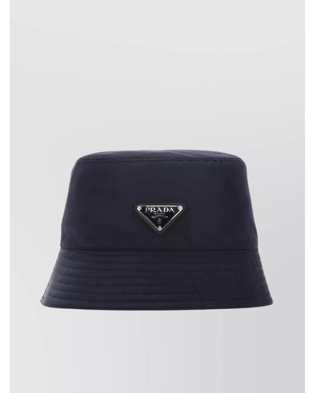 Prada Blue Recycled Nylon Bucket Hat for men