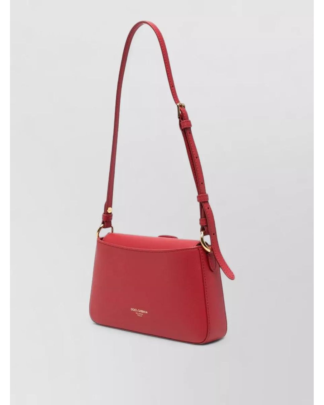 Dolce & Gabbana Red Devotion Calf Leather Shoulder Bag