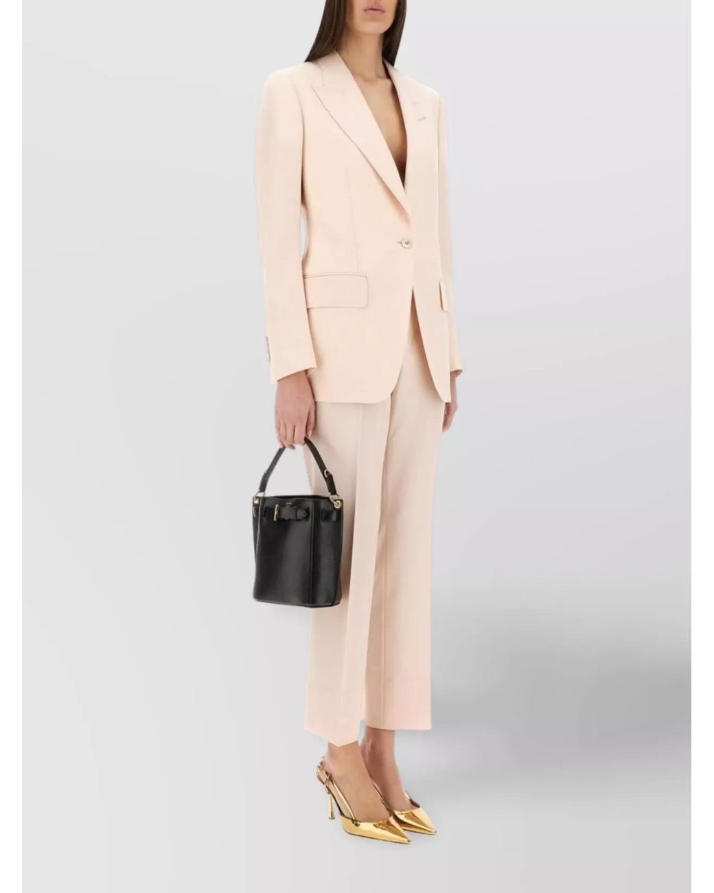 Tom Ford Pink Straight-Leg Cropped Trousers
