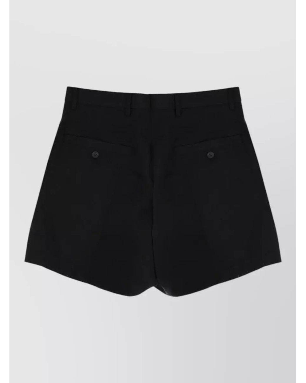 Rick Owens Black Virgin Wool Tailored Shorts