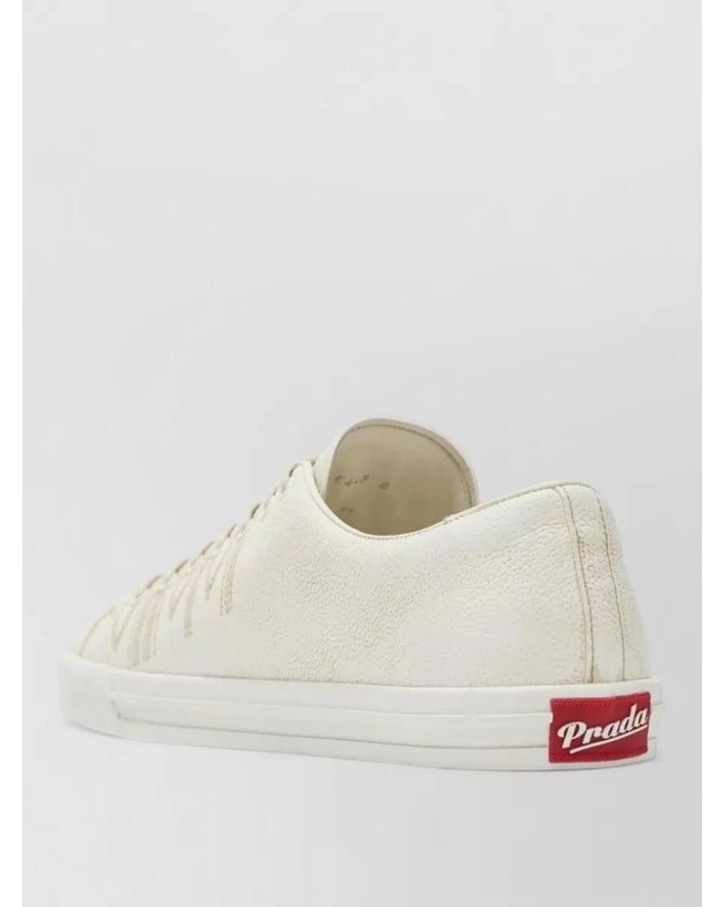 Prada Natural Leather Low-Top Sneakers for men