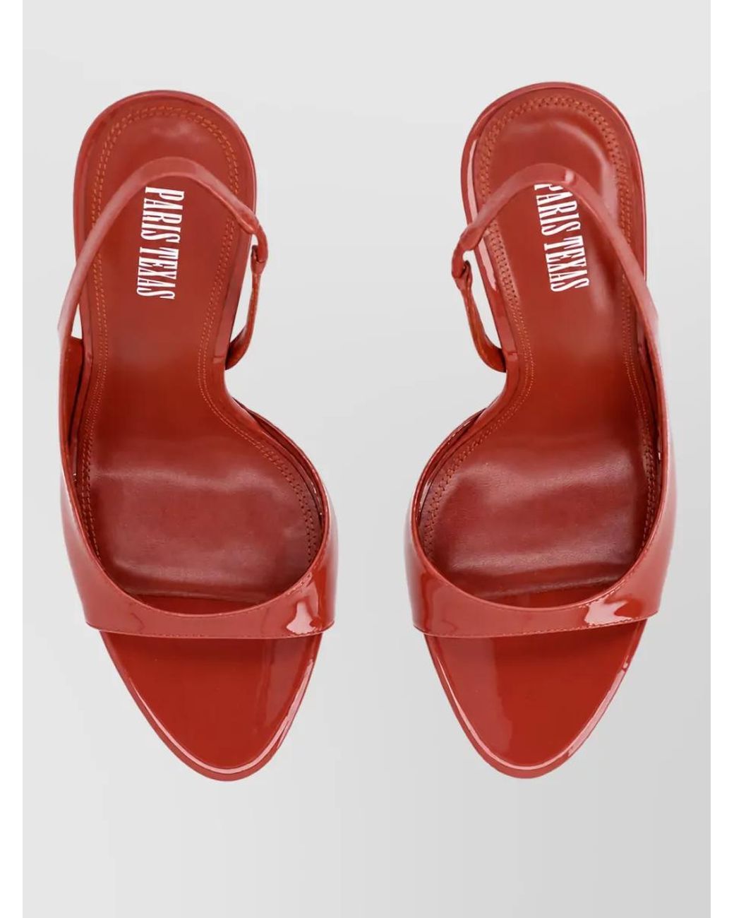 Paris Texas Red Leather Slingback Sandals