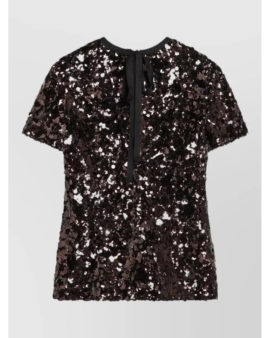 Prada Black Sequin Blouse