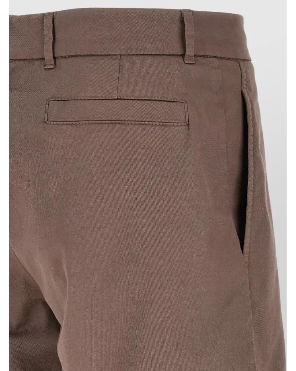 Brunello Cucinelli Brown Cotton Bermuda Chino Shorts for men