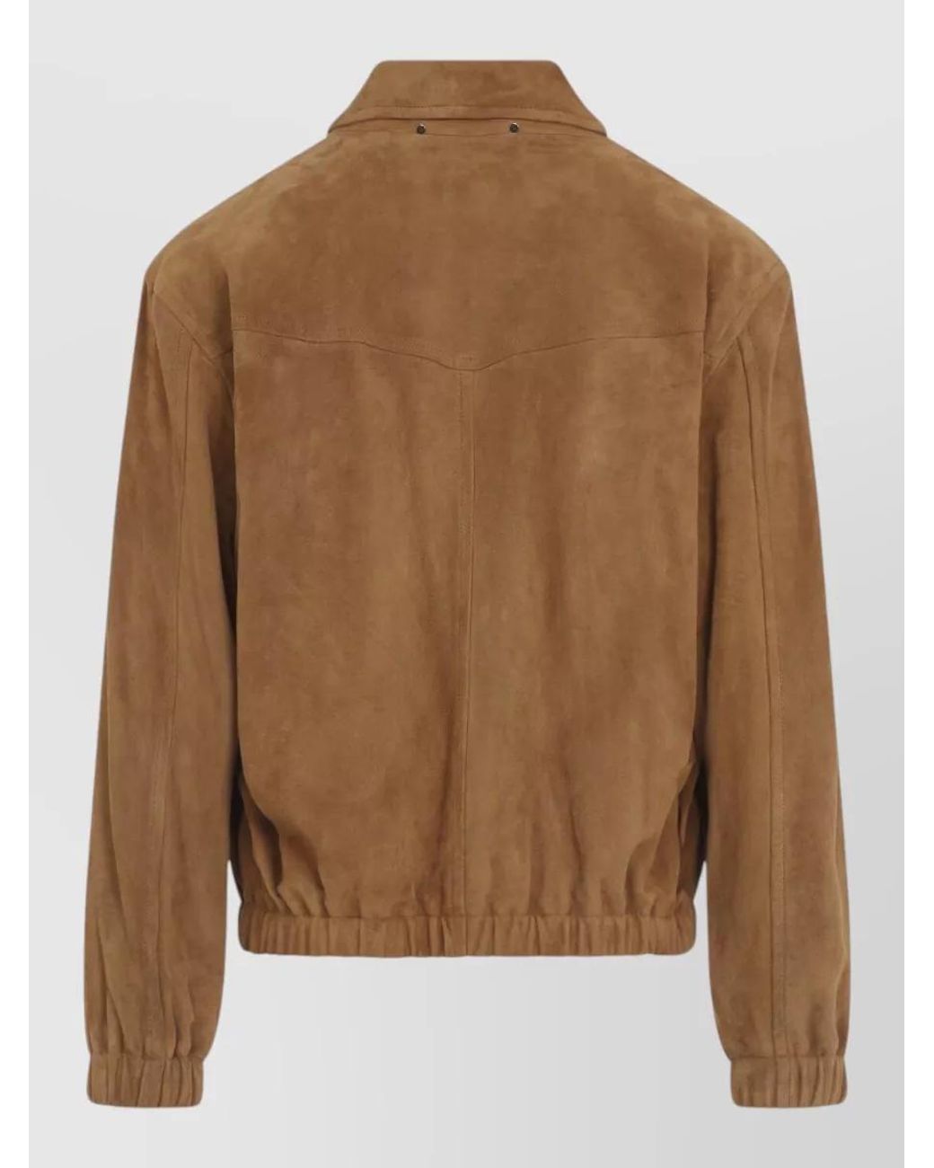 Paul Smith Brown Oversized Leather Jacket for men