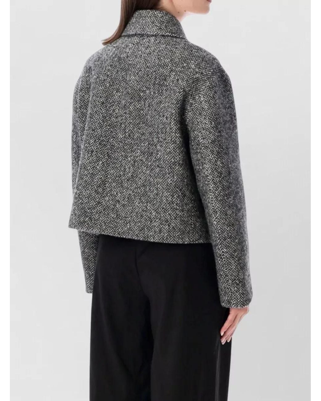Valentino Gray Single Breasted Coat
