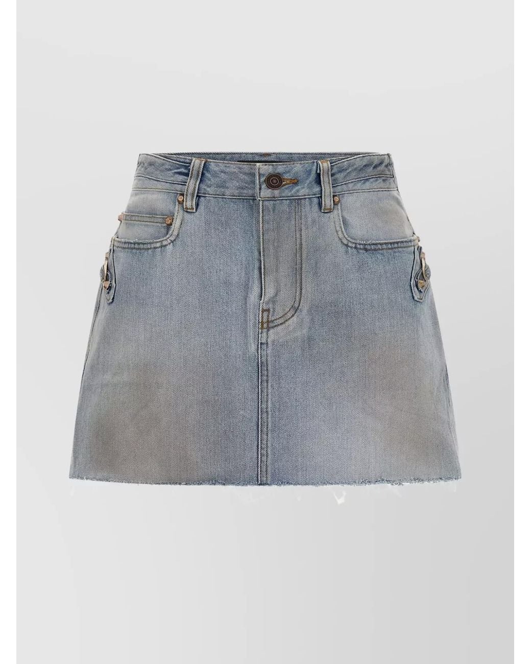 Balenciaga Blue Denim Mini Skirt