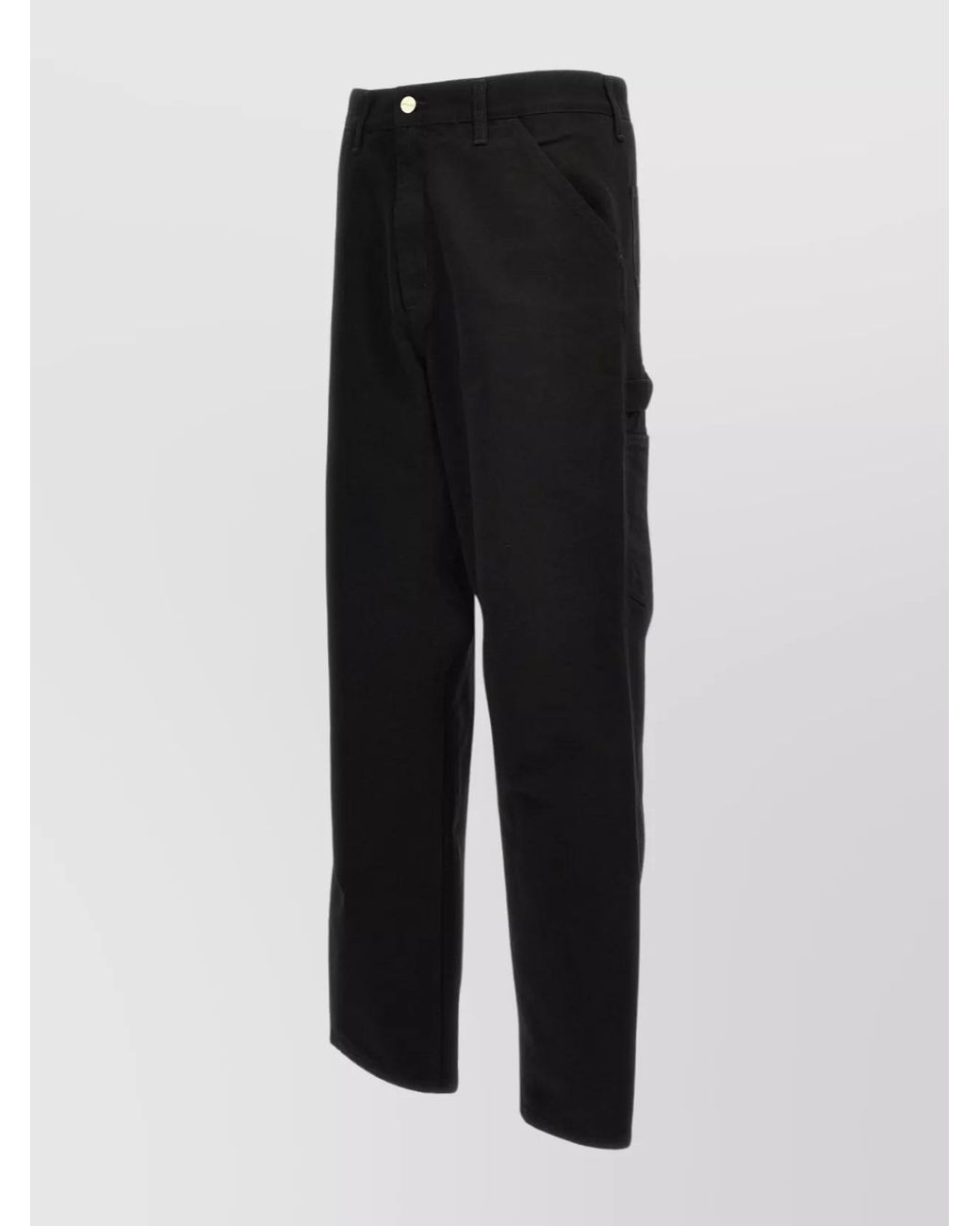 Carhartt Black Organic Cotton Relaxed-Fit Straight-Leg Trousers for men