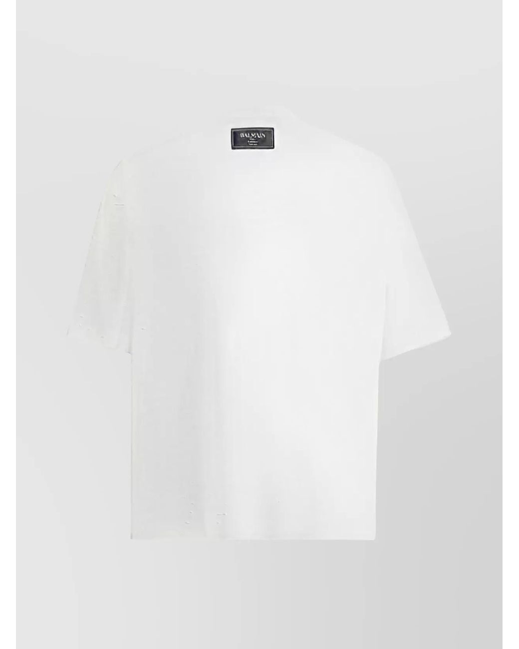 Balmain White Cotton Kiss Print T-Shirt