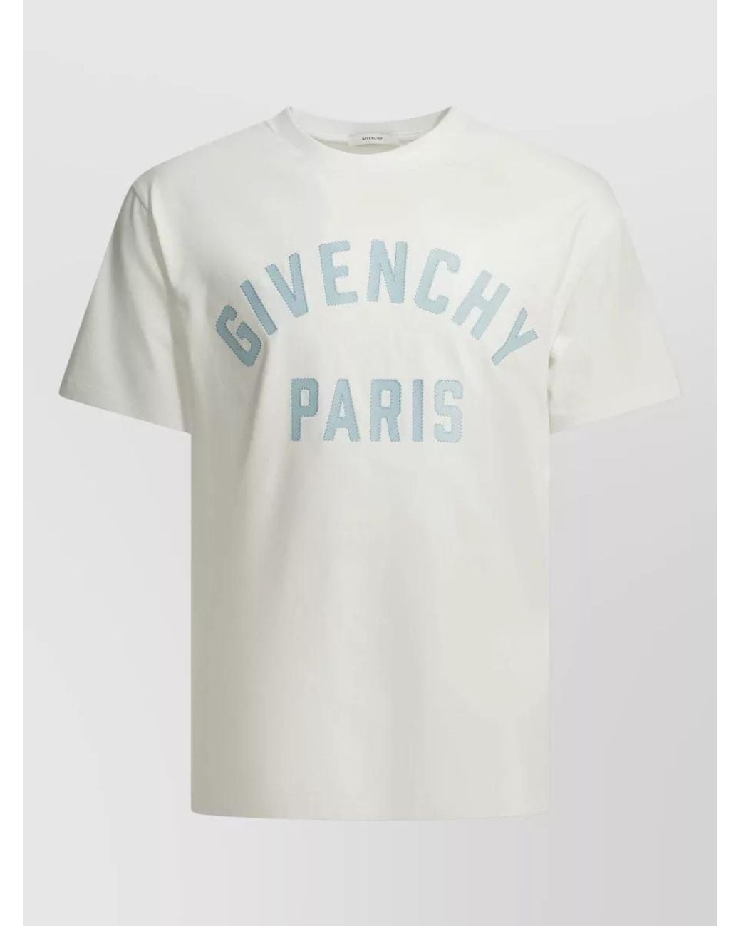 Givenchy White Cotton Logo-Print Crew-Neck T-Shirt for men
