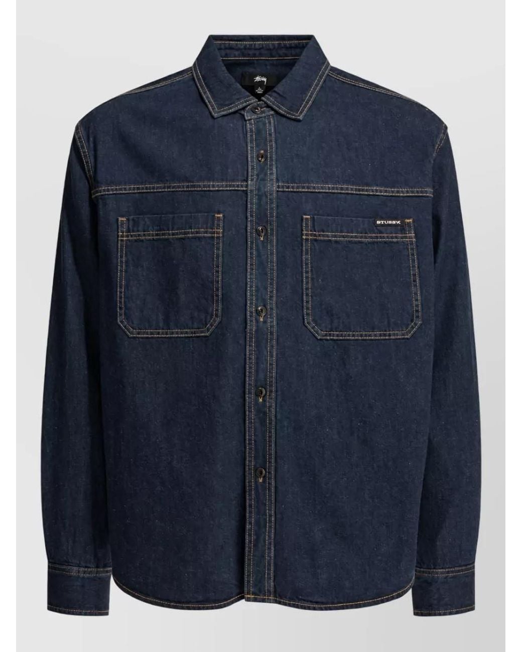Stussy Blue Denim Shirt for men