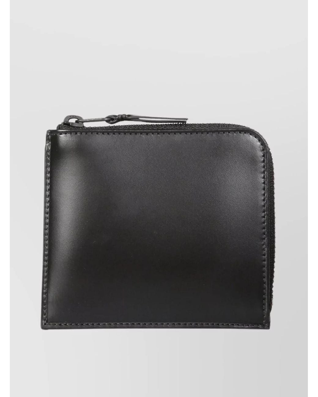 Comme des Garçons Black Compact Small Leather Wallet Size