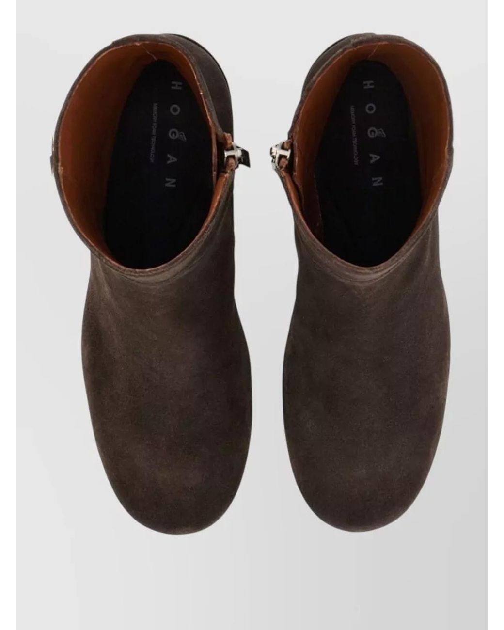 Hogan Brown Leather Ankle Boots