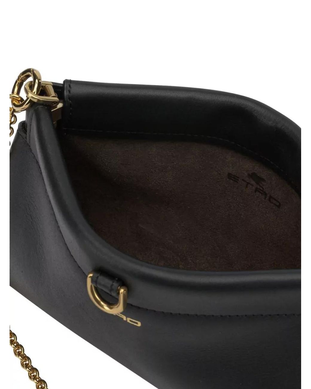 Etro Black Leather Cross-Body Bag