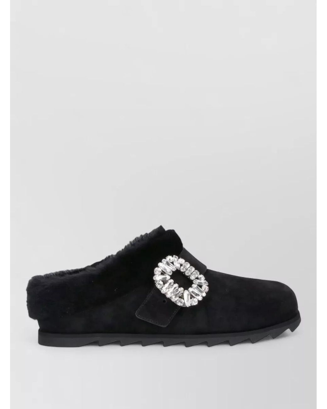Roger Vivier Black Leather Mules