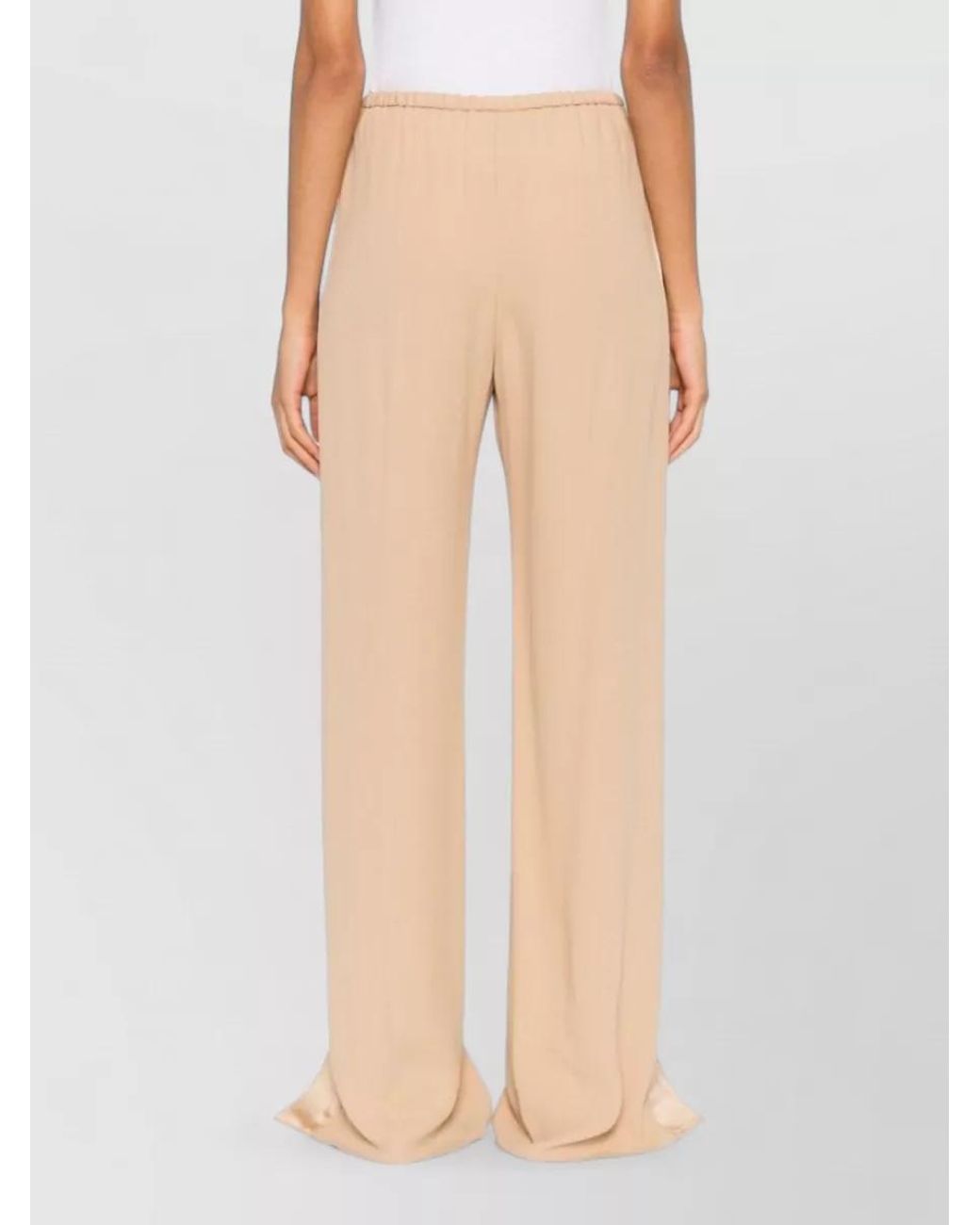 Forte_forte Natural Elasticated-Waist Wide-Leg Trousers