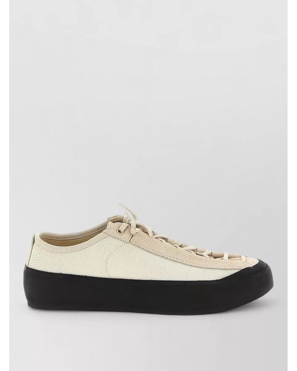 Stone Island White Leather Low-Top Sneakers for men