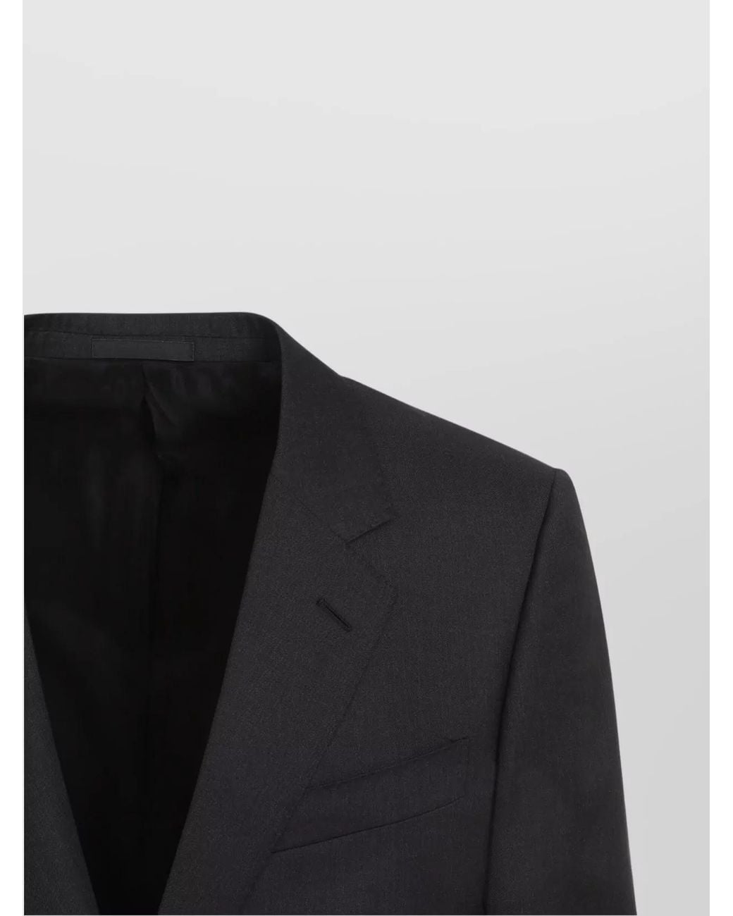 Lanvin Black Virgin Wool Single-Breasted Tailored Jacket for men