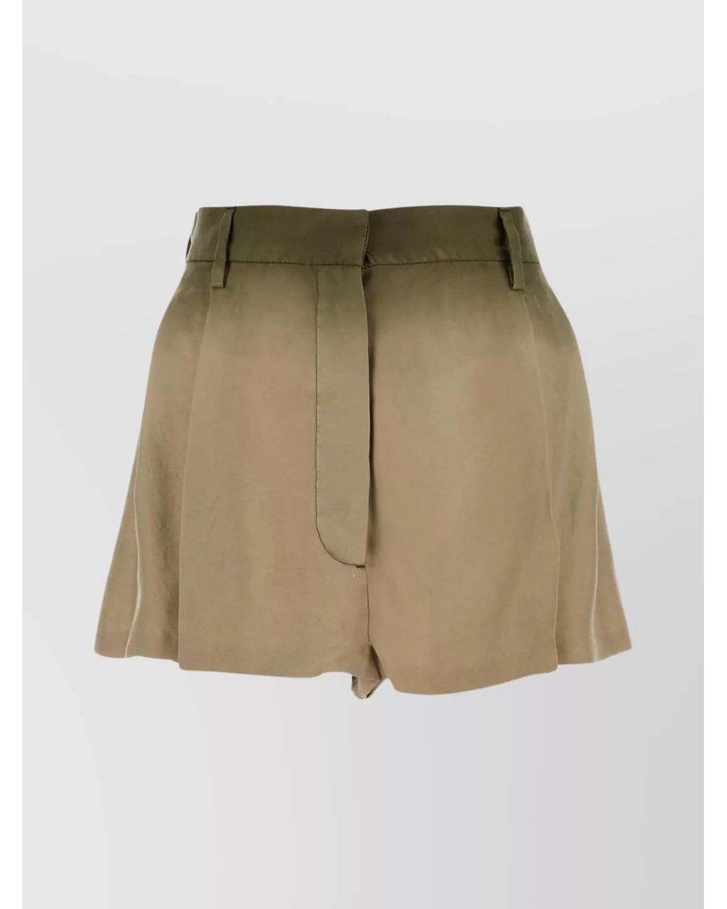 Prada Green Silk Shorts