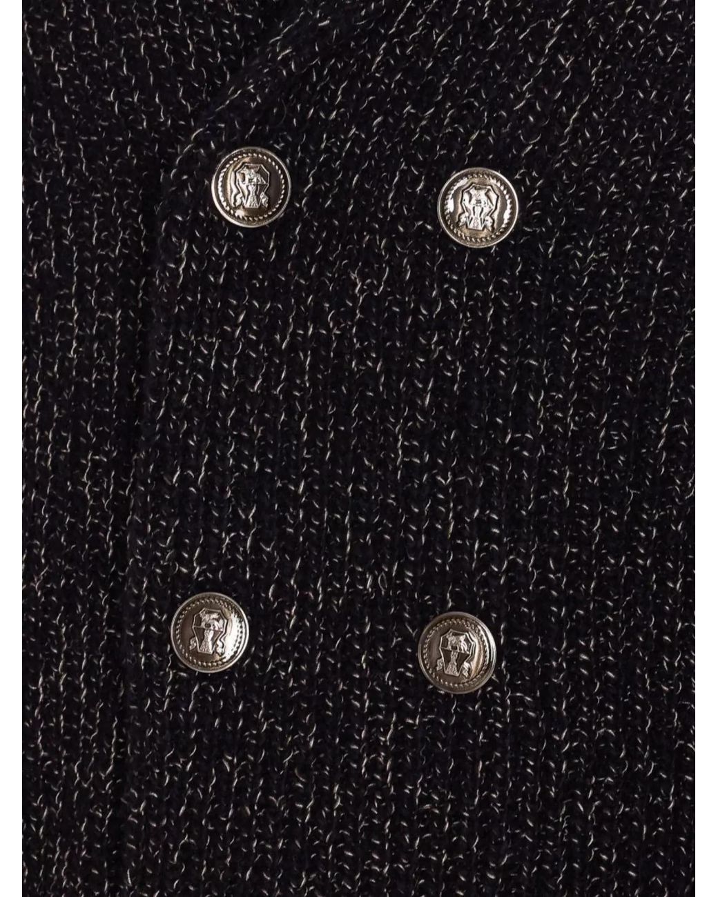 Brunello Cucinelli Blue Wool Silk Cashmere Double-Breasted Cardigan for men
