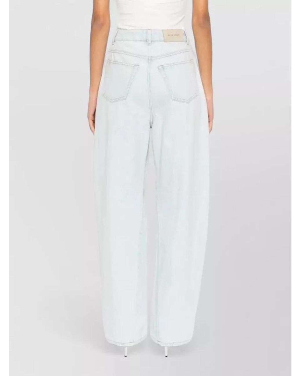 Givenchy White Denim Wide-Leg Jeans
